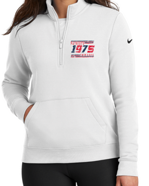 PATRIOTS' NIKE LADIES' ONLY 1/2 ZIP FLEECE (Distressed Design)