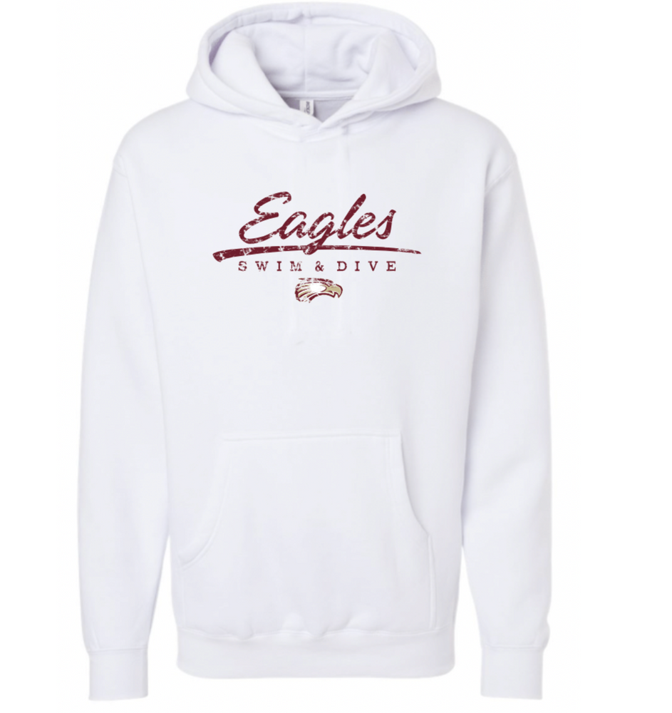 Eagles 65/35 Cotton/Poly Hoodie (Design 2 DISTRESSED)