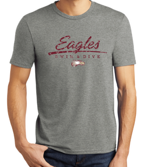 EAGLES TriBlend Short Sleeve Tee (Design 2 DISTRESSED)