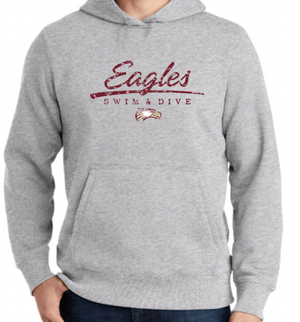 Eagles 65/35 Cotton/Poly Hoodie (Design 2 DISTRESSED)