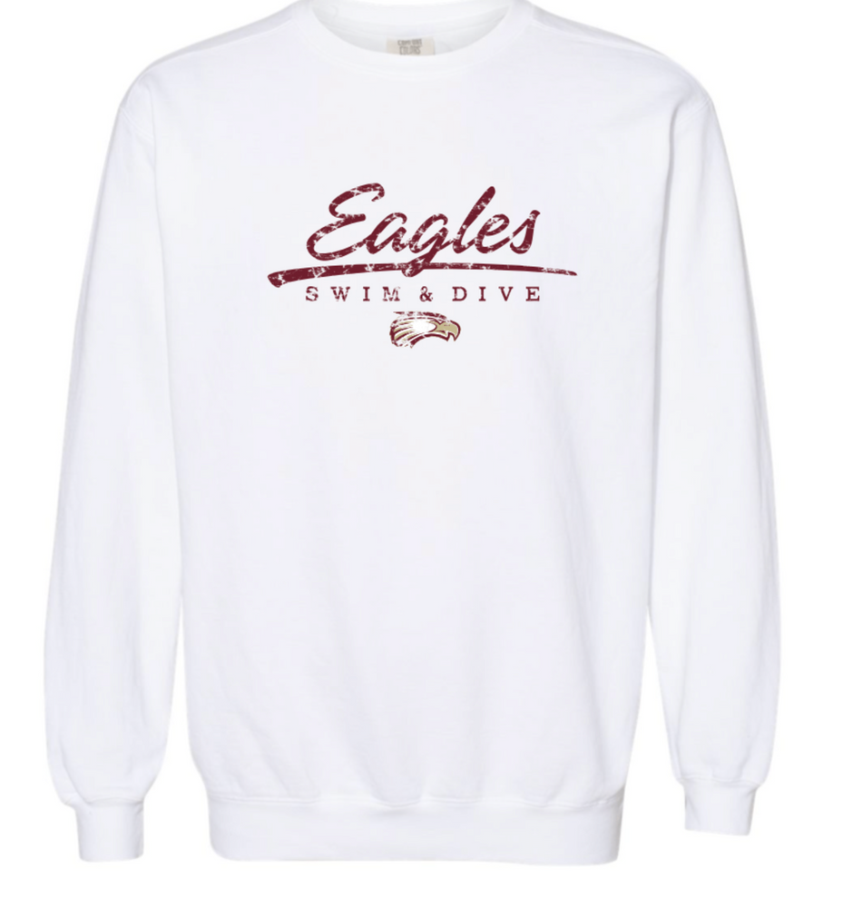 EAGLES Garment Dyed Crewneck (Design 2 DISTRESSED)