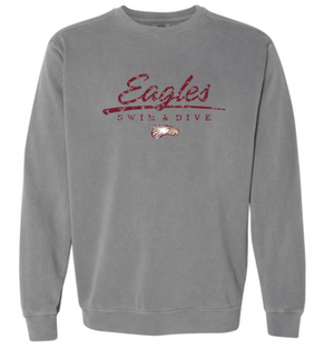 EAGLES Garment Dyed Crewneck (Design 2 DISTRESSED)