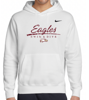 EAGLES  NIKE Cotton/Poly Hoodie (Design 2 DISTRESSED)