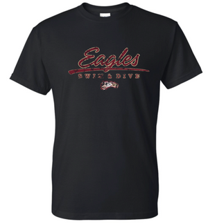 EAGLES Cotton/Poly Short Sleeve Tee (Design 2 DISTRESSED)