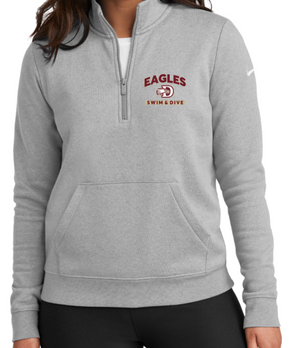 EAGLES NIKE LADIES' ONLY 1/2 ZIP FLEECE