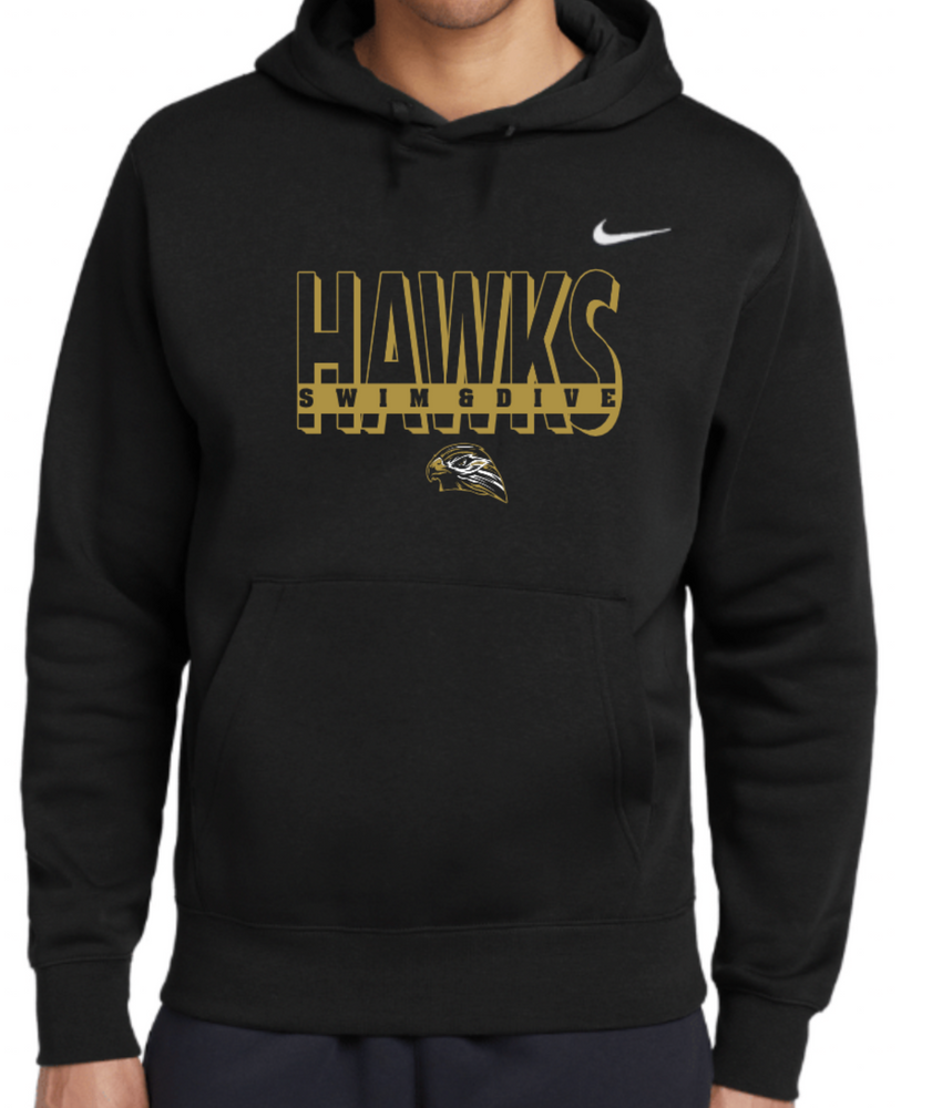 HAWKS NIKE Cotton/Poly Hoodie (Design 1)