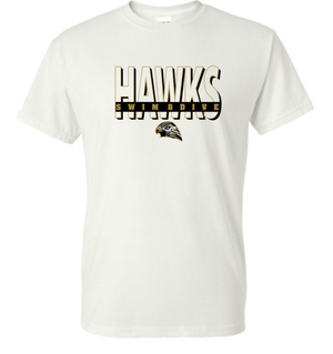 HAWKS Cotton/Poly Short Sleeve Tee (Design 1)