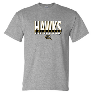 HAWKS Cotton/Poly Short Sleeve Tee (Design 1)