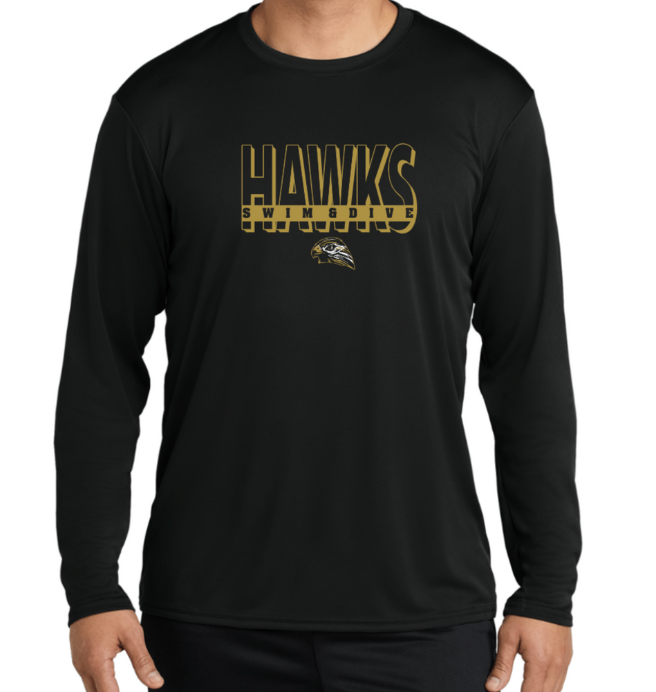 HAWKS DriFit Long Sleeve Tee (Design 1)