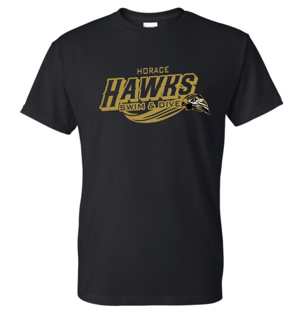 HAWKS Cotton/Poly Short Sleeve Tee (Design 2)