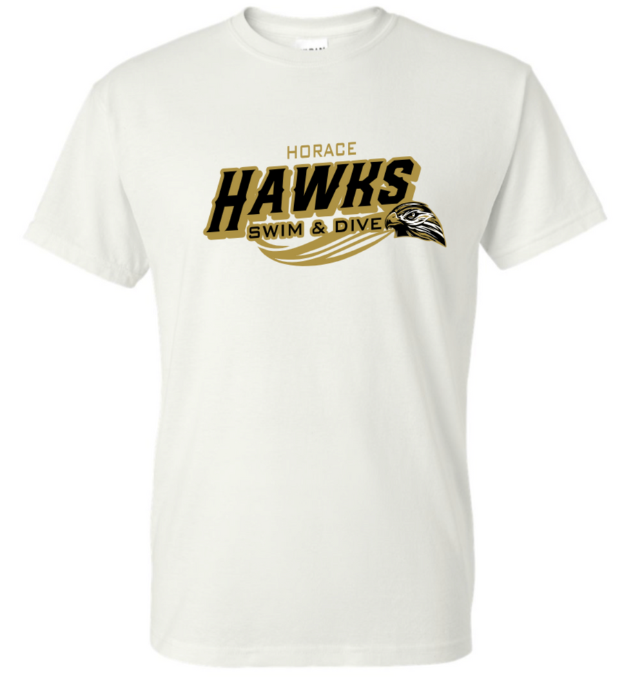 HAWKS Cotton/Poly Short Sleeve Tee (Design 2)