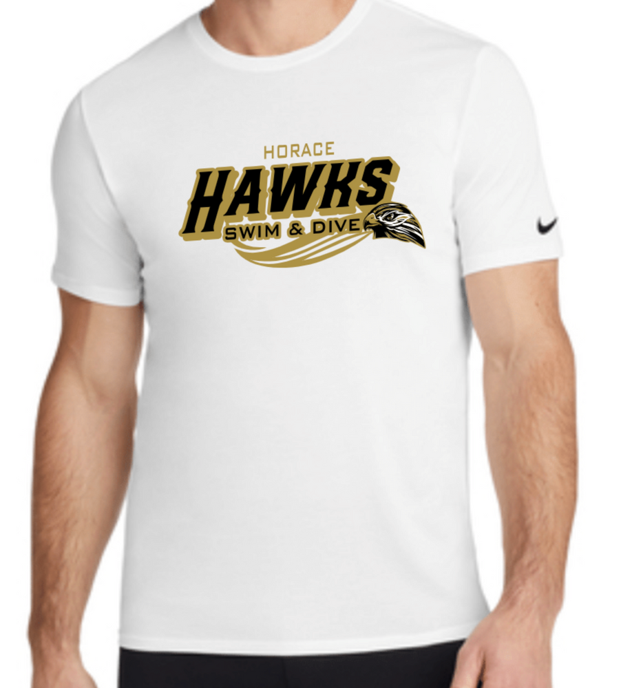 HAWKS NIKE  DriFit Cotton/Poly Short Sleeve Tee (Design 2)