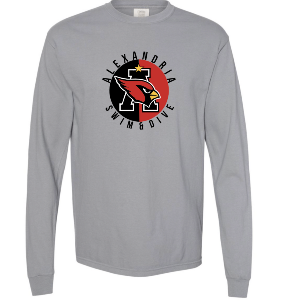 CARDINALS Garment Dyed Long Sleeve T-Shirt (Design 2)