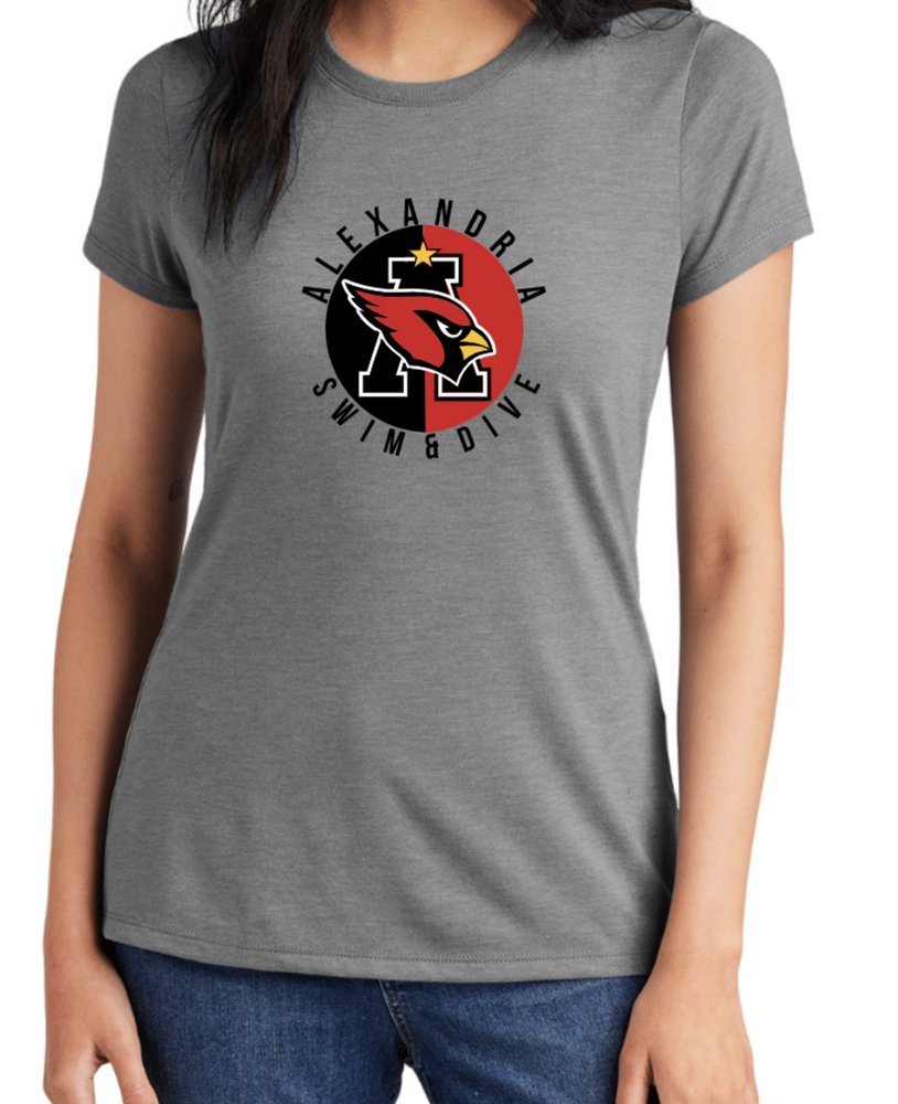 LADIES' ONLY CARDINALS TriBlend Short Sleeve Tee (Design 2)