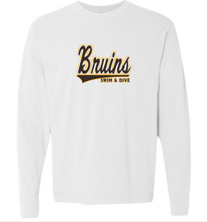 BRUINS Garment Dyed Long Sleeve T-Shirt (Design 1)