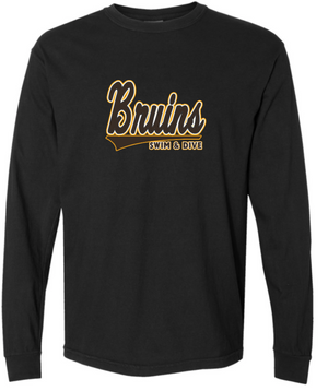 BRUINS Garment Dyed Long Sleeve T-Shirt (Design 1)