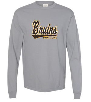 BRUINS Garment Dyed Long Sleeve T-Shirt (Design 1)