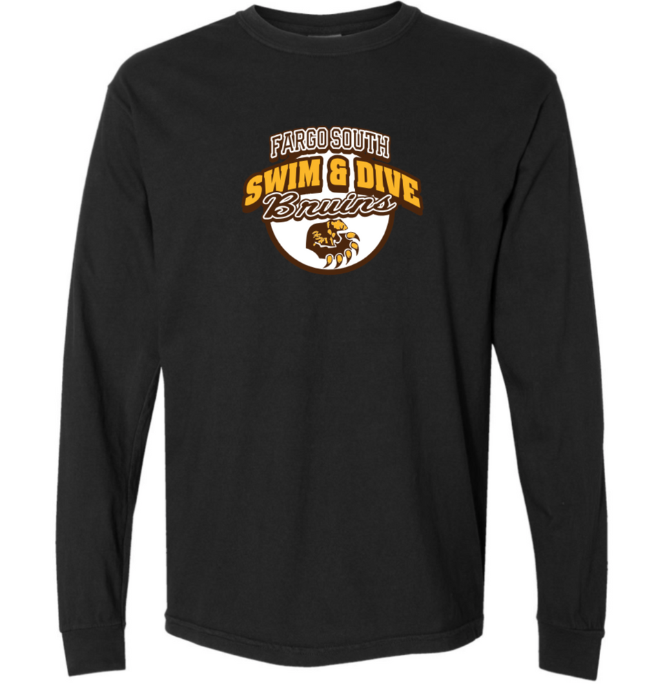 BRUINS Garment Dyed Long Sleeve T-Shirt (Design 2)