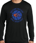 EXCLUISVE GIRLS BB MUSTANGS  DriFit Long Sleeve Tee