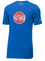 MUSTANGS NIKE  DriFit Cotton/Poly Short Sleeve Tee (Design 2)