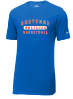 MUSTANGS NIKE  DriFit Cotton/Poly Short Sleeve Tee (Design 1)