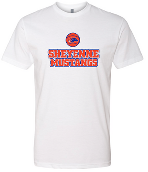 MUSTANGS Cotton/Poly Short Sleeve Tee (Design 5)