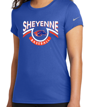 MUSTANG NIKE Ladies' DriFit Shirt Sleeve T-Shirt (DESIGN 2)