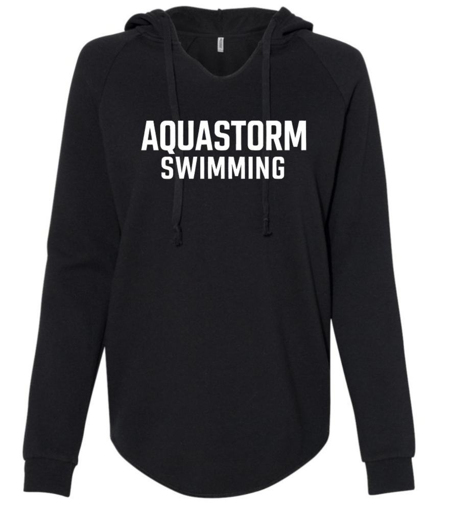 WOMEN'S Lightweight California Wave Washed Hooded Sweatshirt