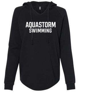 WOMEN'S Lightweight California Wave Washed Hooded Sweatshirt