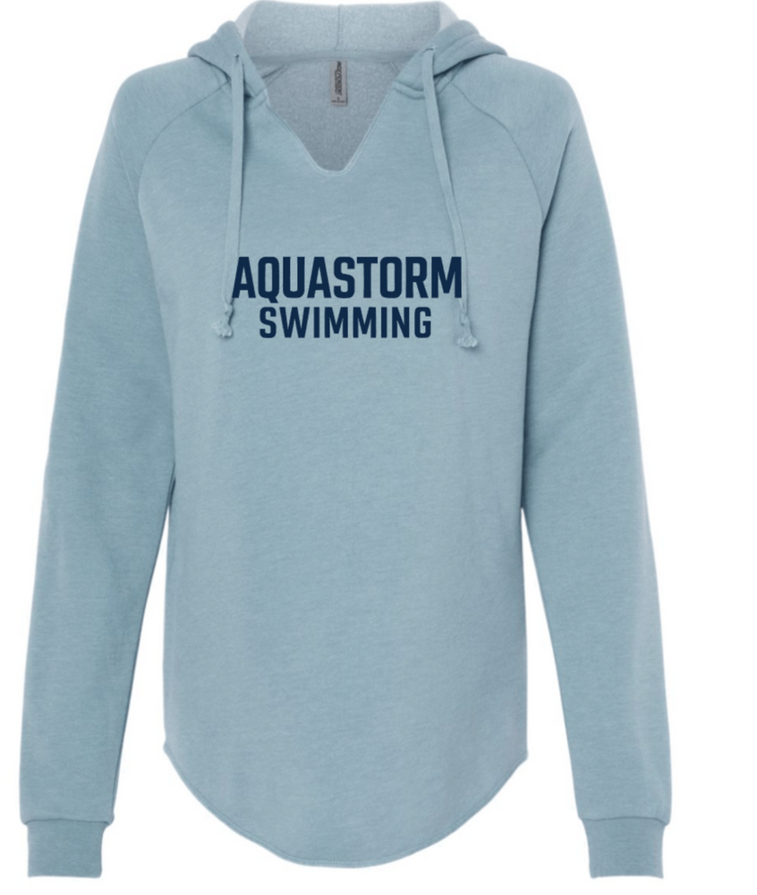 WOMEN'S Lightweight California Wave Washed Hooded Sweatshirt