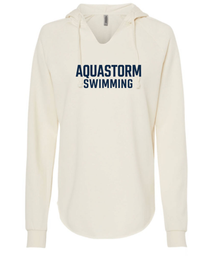 WOMEN'S Lightweight California Wave Washed Hooded Sweatshirt