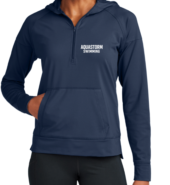 AQUASTORM LADIES' ONLY DRIFIT 1/2 Zip Hooded Jacket