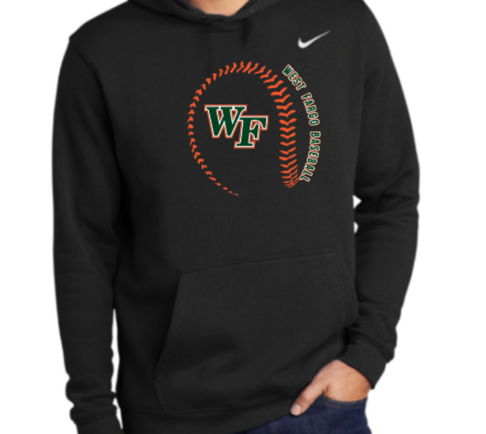 Adult NIKE Cotton/Poly Pullover Hoodie (Design 2)