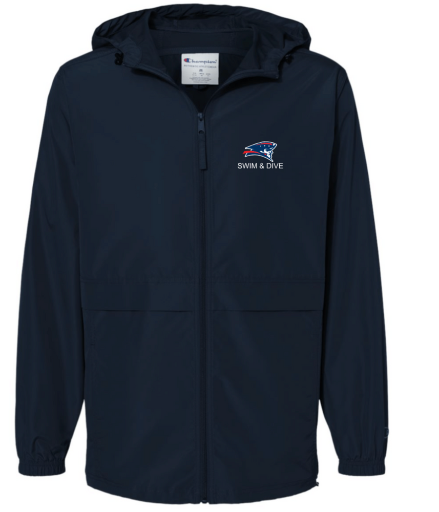 PATRIOTS EMBROIDERED Full Zip Windbreaker