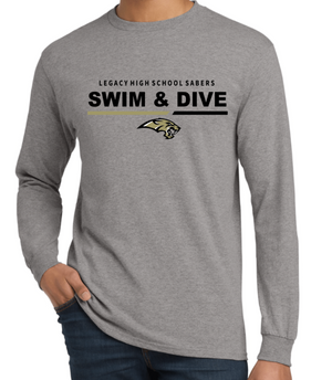 Sabers Cotton/Poly Long Sleeve Tee (YOUTH & ADULT)