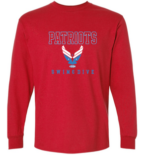 PATRIOTS Long Sleeve Cotton/Poly Tee (Design 2)