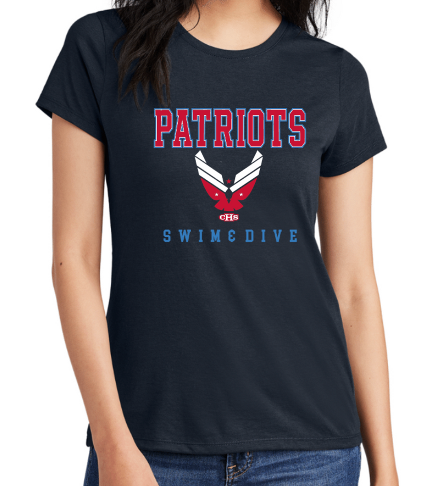 PATRIOTS'  LADIES' ONLY TriBlend Short Sleeve Tee (Design 2)