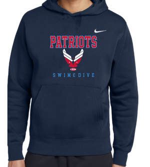 PATRIOTS' NIKE Cotton/Poly Hoodie (Design 2)