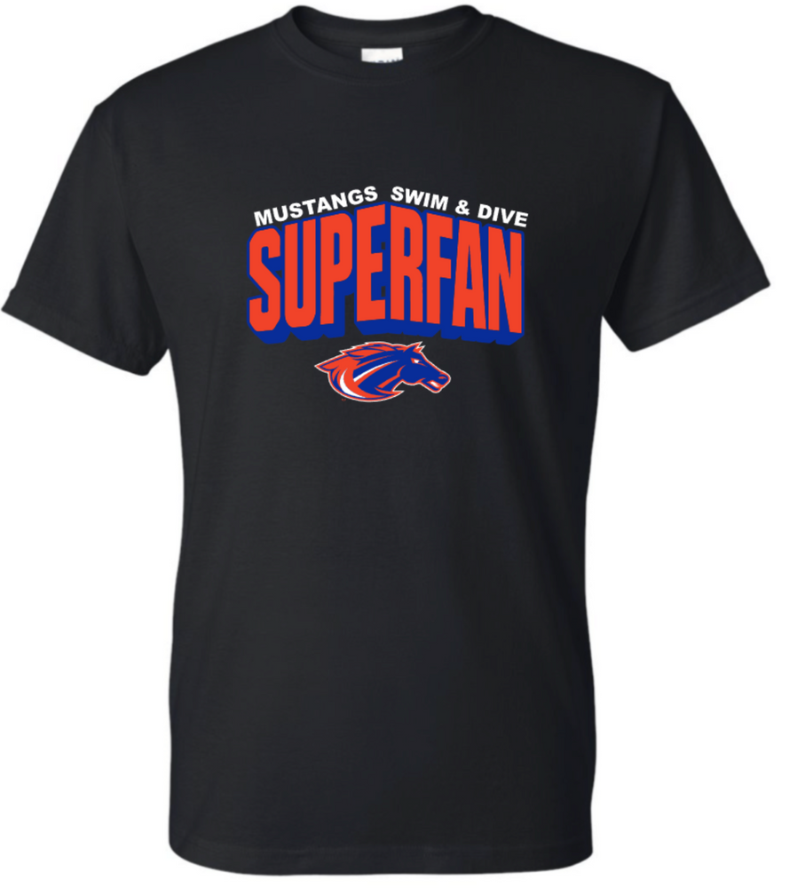 MUSTANGS Cotton/Poly Short Sleeve SUPER FAN TEE (DESIGN 2)