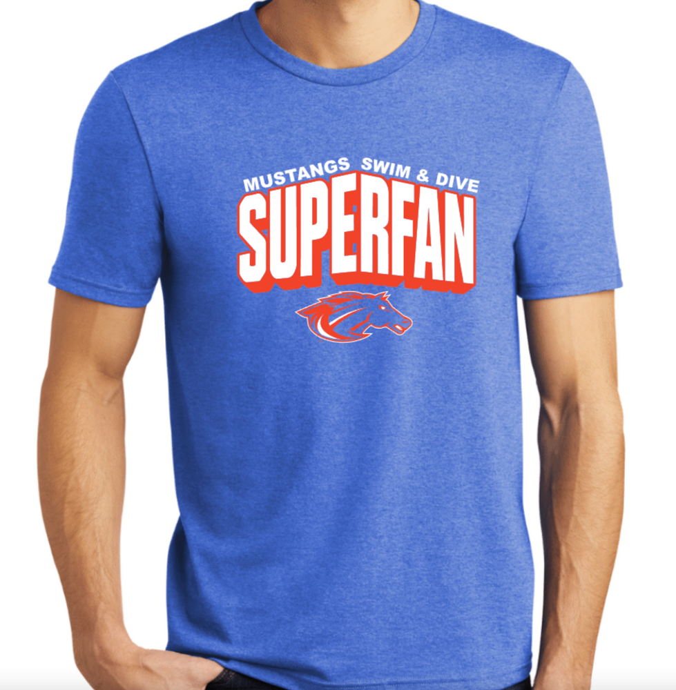 MUSTANGS Triblend Short Sleeve SUPER FAN TEE (DESIGN 2)
