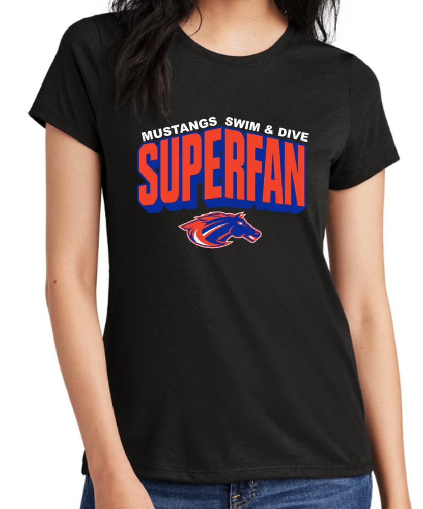 MUSTANGS LADIES' ONLY TriBlend Short Sleeve SUPER FAN TEE (DESIGN 2)