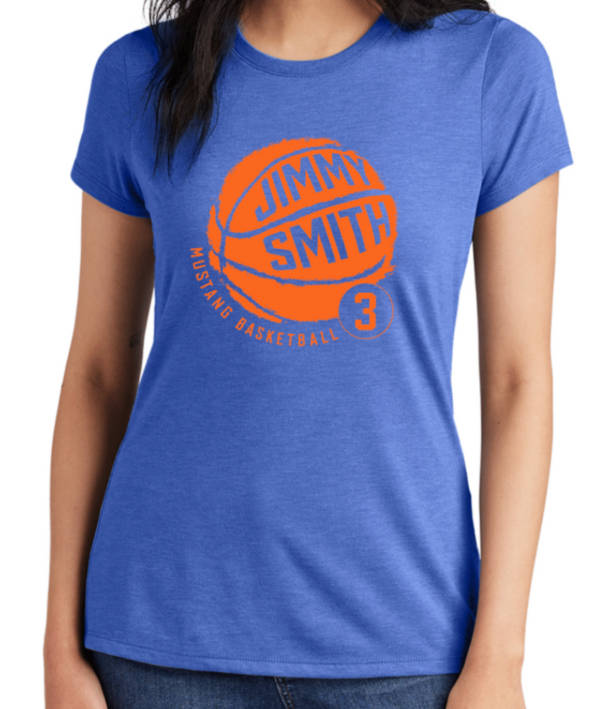 LADIES' ONLY PERSONALIZED NAME AND NUMBER TriBlend Short Sleeve Tee