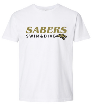 Sabers Cotton/Poly Short Sleeve Tee (Design 1)