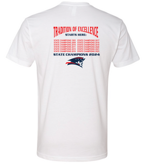 PATRIOTS Cotton/Poly Short Sleeve Tee (DESIGN 2)