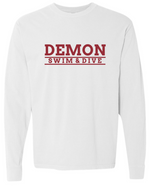 Demons Unisex Garment Dyed Long Sleeve Tee (Design 2)