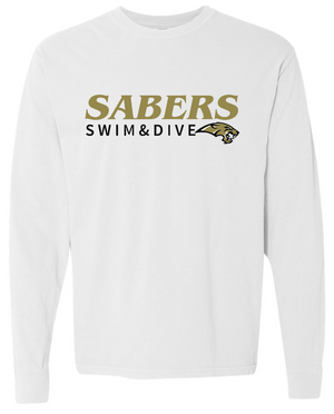 Sabers Unisex Garment Dyed Long Sleeve Tee (Design 1)