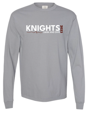 Knights Unisex Garment Dyed Long Sleeve Tee