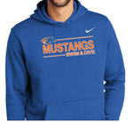 Mustang Nike Club Fleece Swoosh Pullover (Design 2)