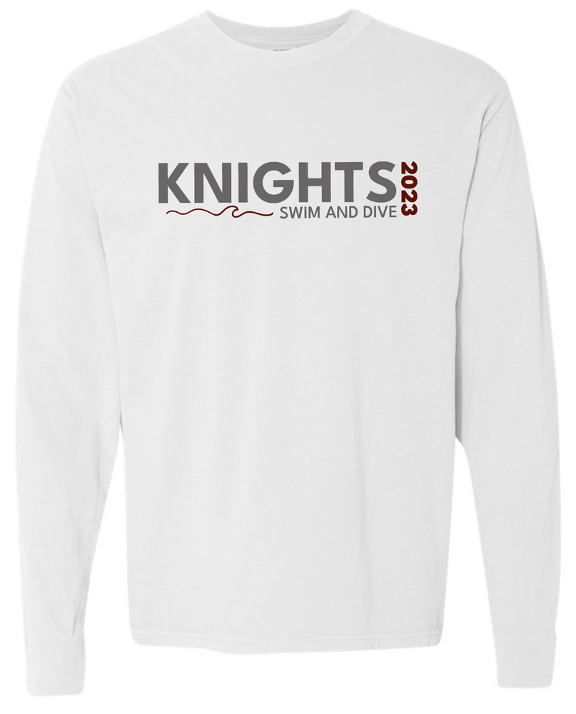 Knights Unisex Garment Dyed Long Sleeve Tee