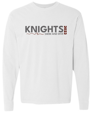 Knights Unisex Garment Dyed Long Sleeve Tee